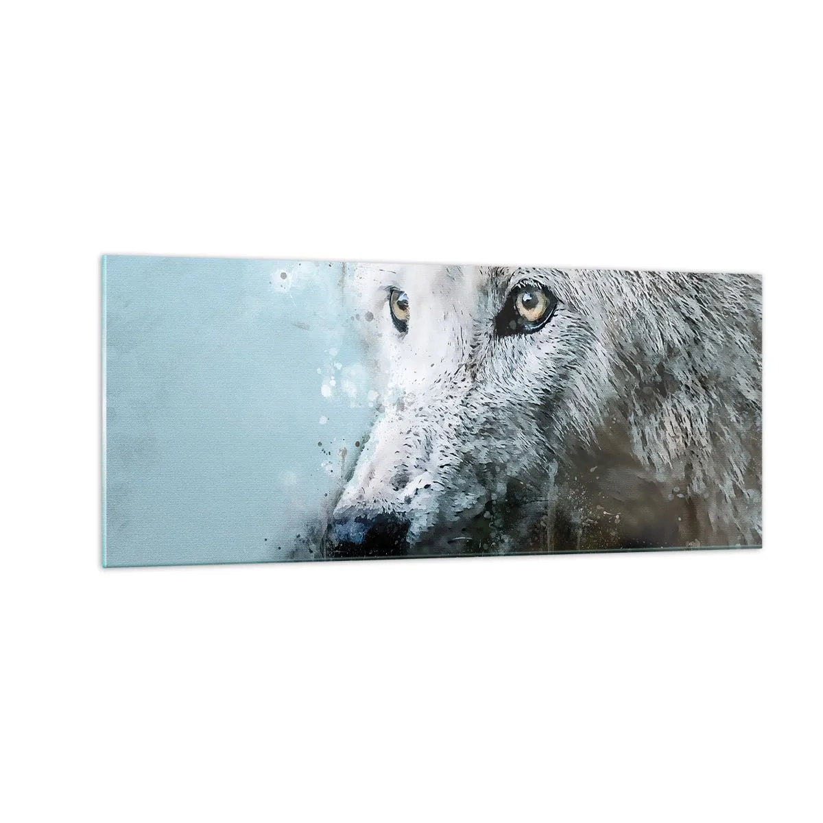 Quadro su vetro - Scopri l'anima del lupo - 100x40 cm