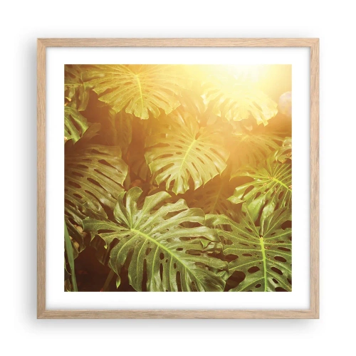 Poster in cornice rovere chiaro - Entrando nel verde... - 50x50 cm