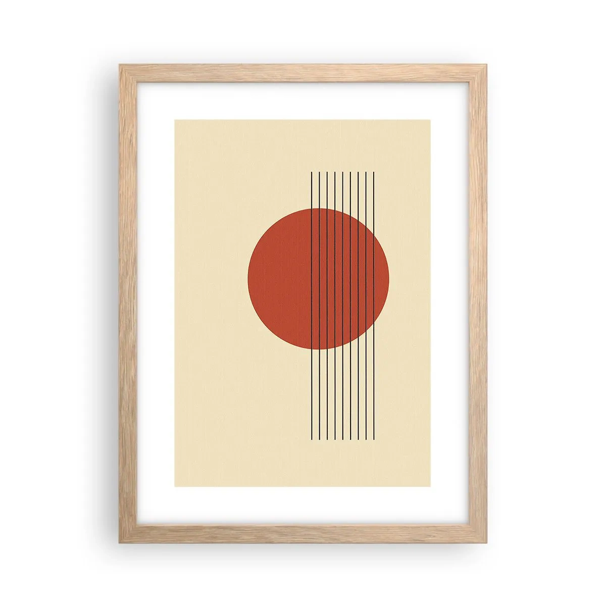 Poster in cornice rovere chiaro - Nel cerchio e oltre - 30x40 cm