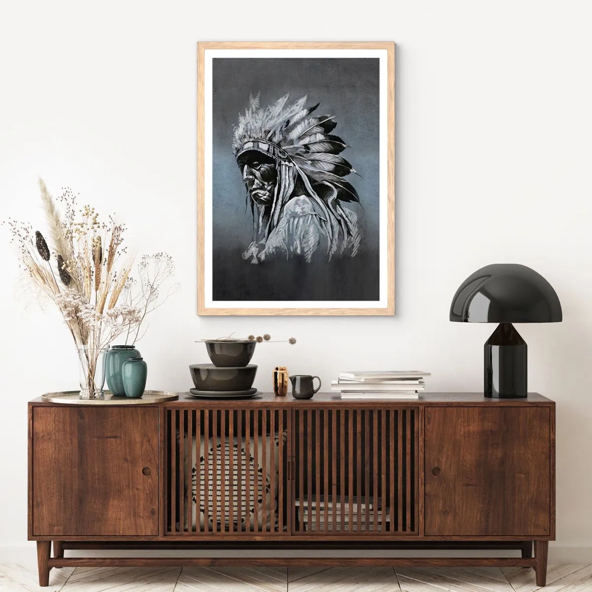 Poster in cornice rovere chiaro - Ritorno alle radici - 70x100 cm
