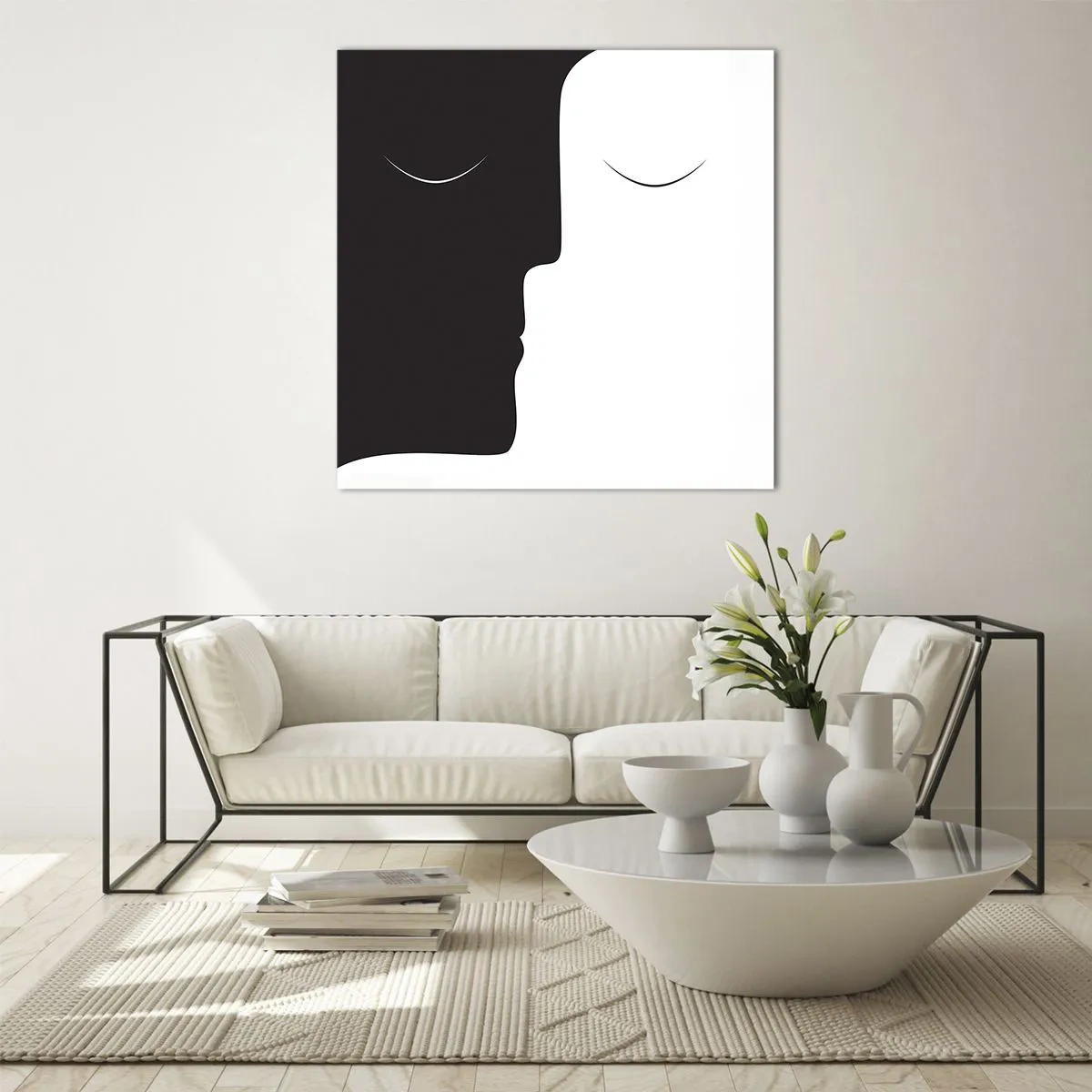 Quadro su vetro - Unità degli opposti - 60x60 cm