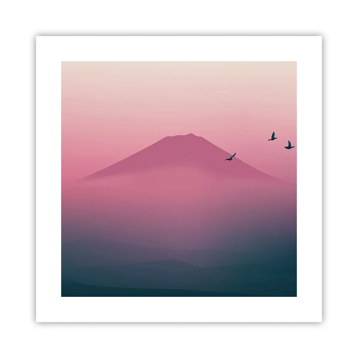 Poster - Viandanti sopra le nuvole - 40x40 cm