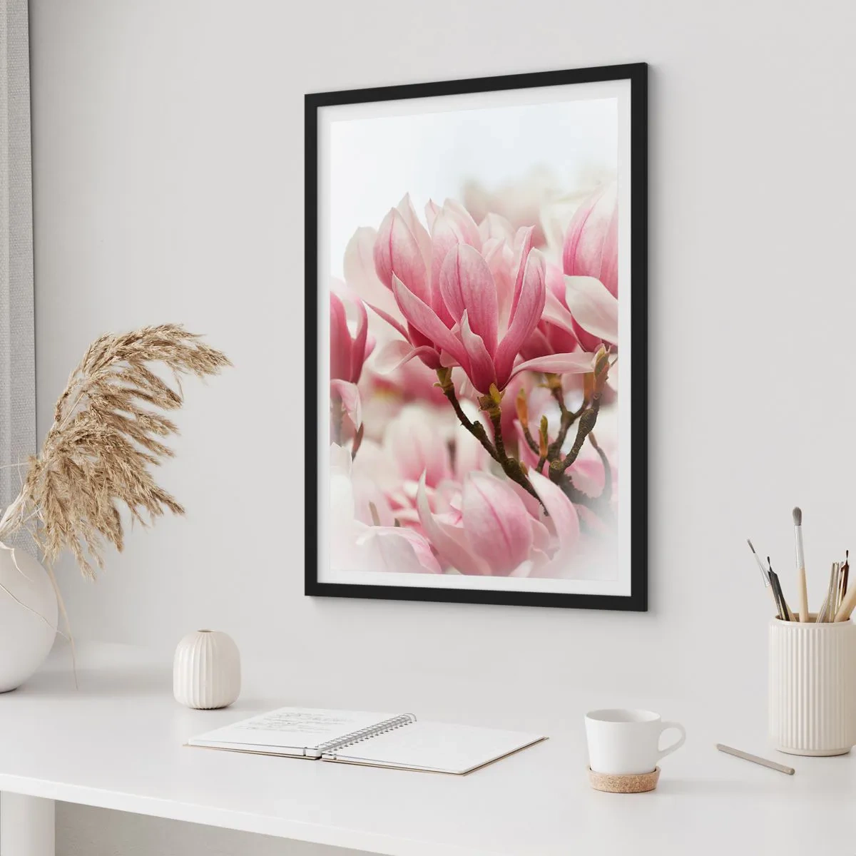Poster in cornice nera - Fiori di primavera - 40x50 cm