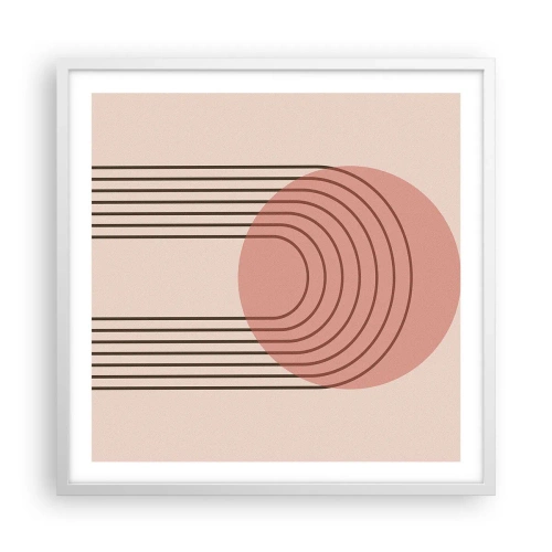 Poster in cornice bianca - Attrazione irresistibile - 60x60 cm