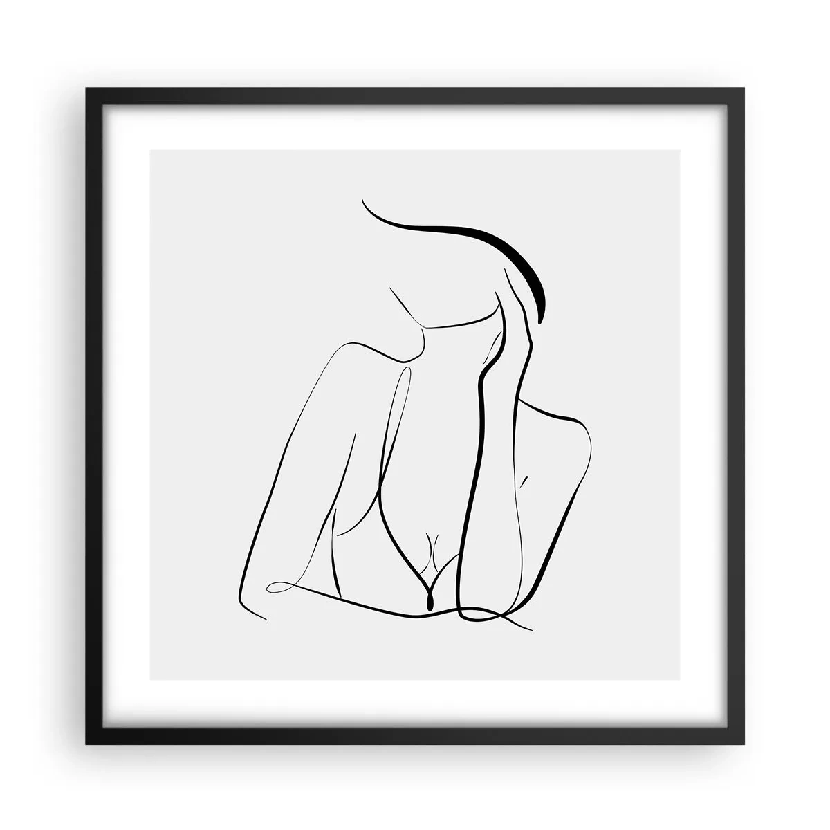 Poster in cornice nera - Sull'onda dei sogni - 50x50 cm