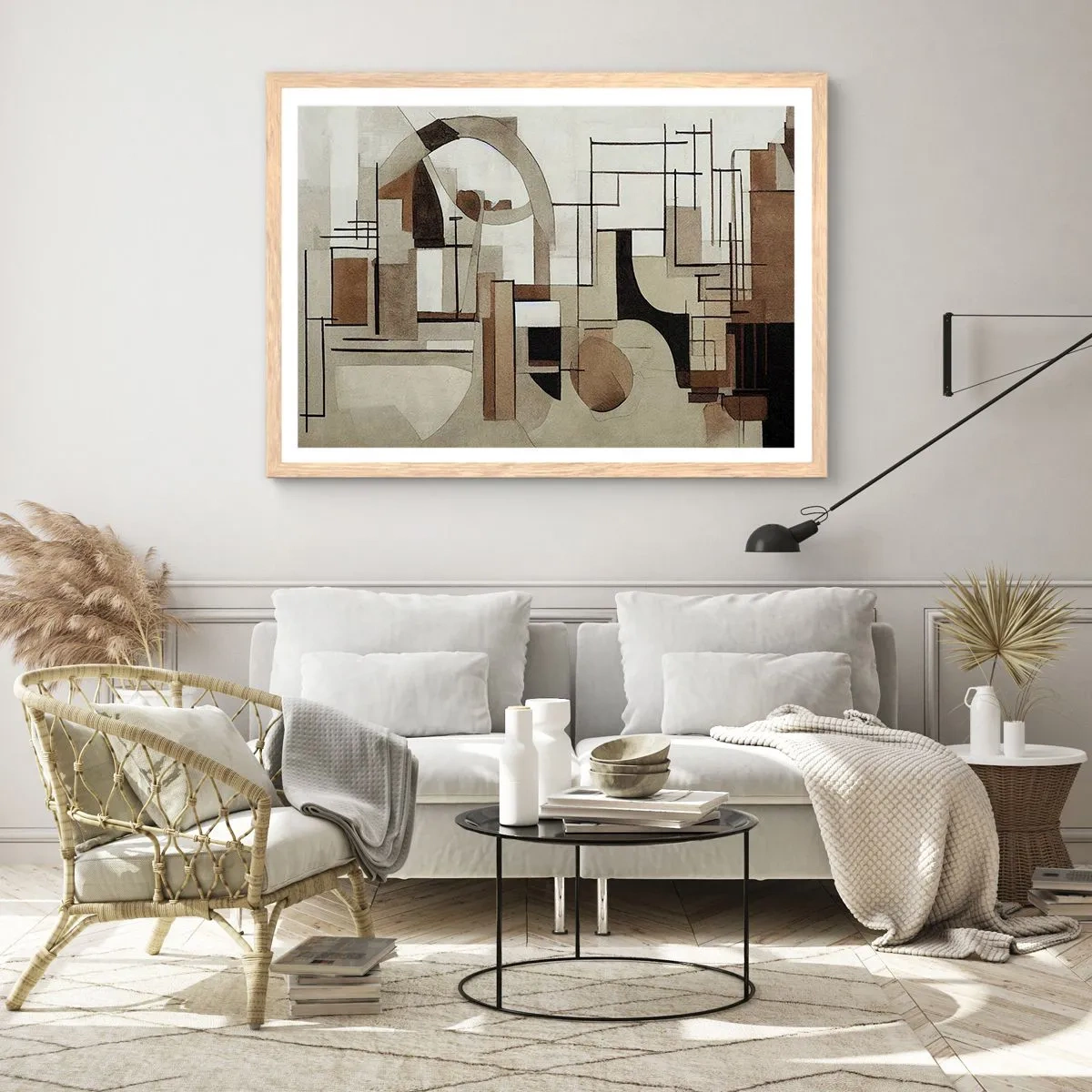 Poster in cornice rovere chiaro - Paesaggio urbano 2.0 - 91x61 cm