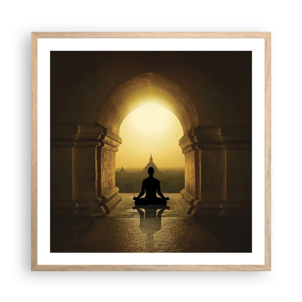 Poster in cornice rovere chiaro - Armonia completa - 60x60 cm