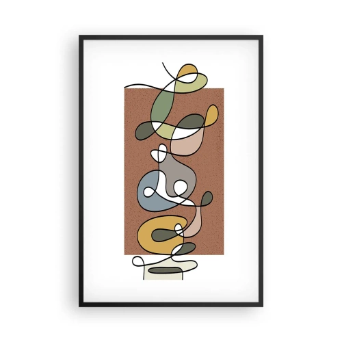 Poster in cornice nera - Un'astrazione da ridere - 61x91 cm