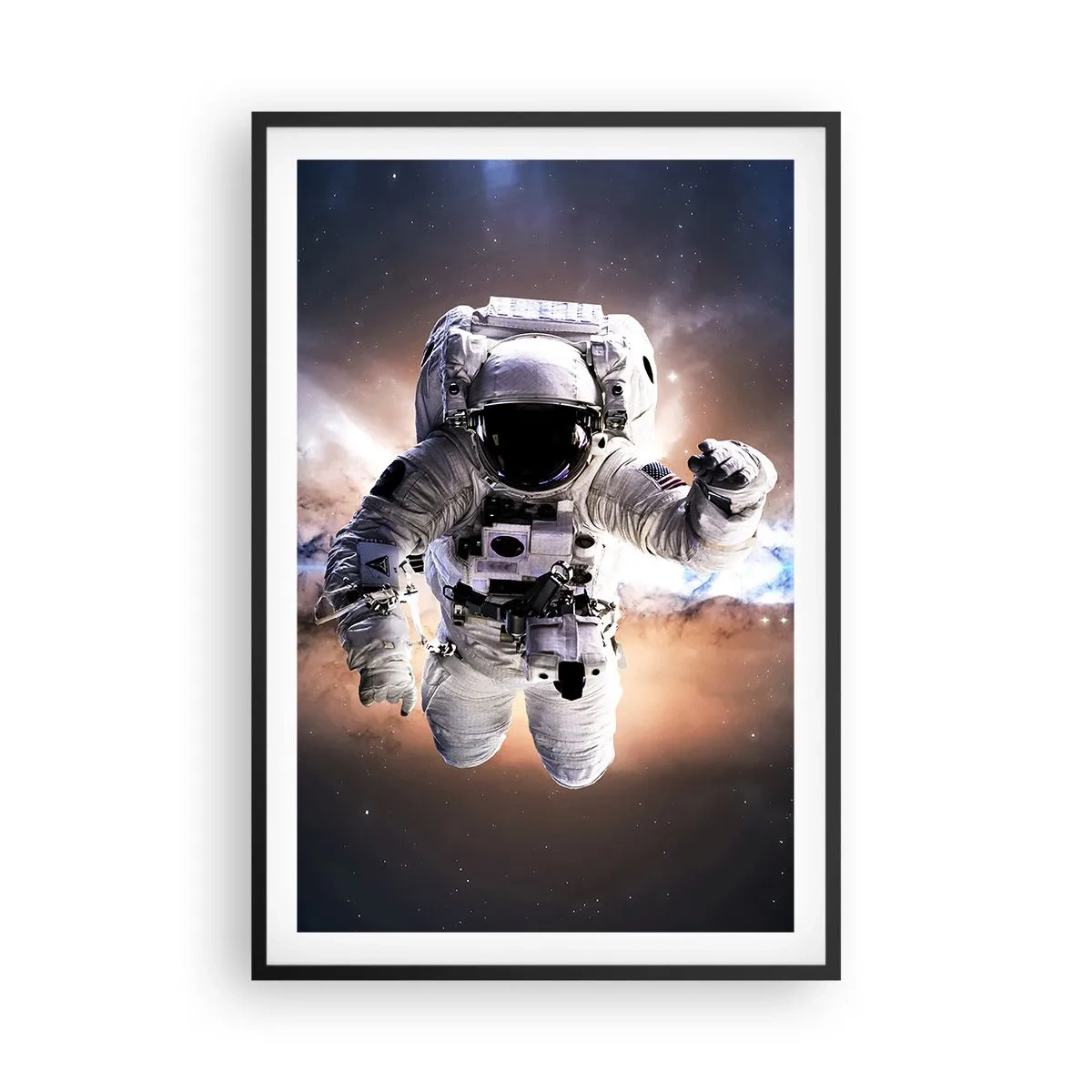 Poster in cornice nera - Saluti dal cosmo - 61x91 cm