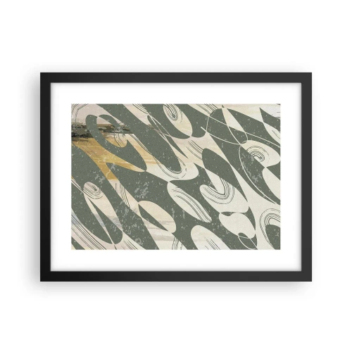 Poster in cornice nera - Astrazione ritmica - 40x30 cm