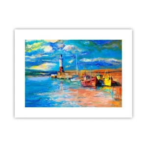 Poster - Pomeriggio nell'insenatura multicolore - 40x30 cm