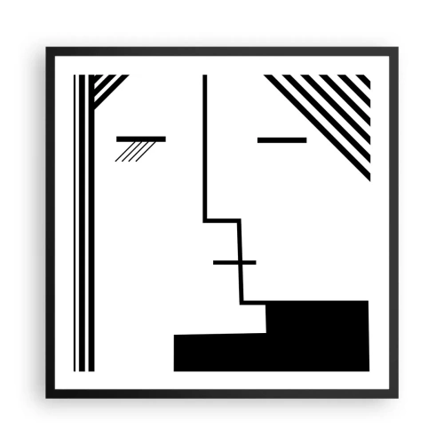 Poster in cornice nera - Semplicemente un bacio - 60x60 cm