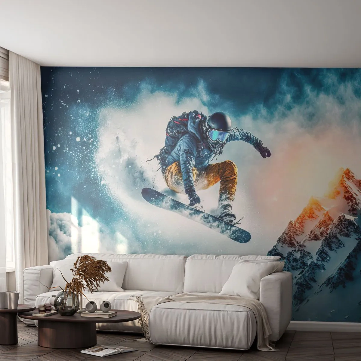 Fotomurali Standard Eco - Emozioni estreme - Snowboard, Sport, Inverno - 200x140 cm
