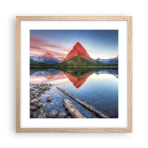 Poster in cornice rovere chiaro - Caldo e freddo - 40x40 cm