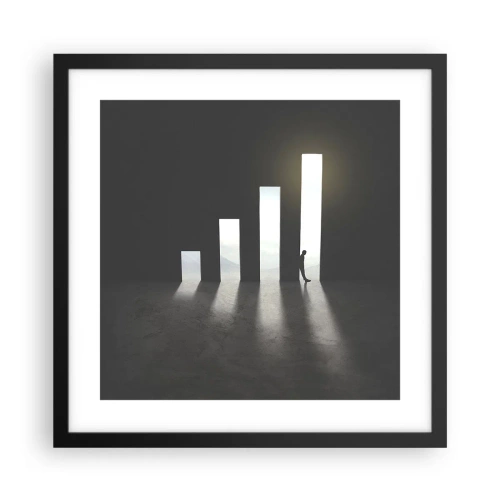 Poster in cornice nera - Successo - impressione - 40x40 cm