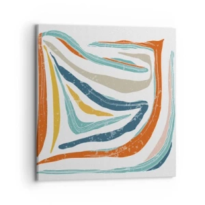 Quadro su tela - Stampe su Tela - Astrazione piacevolmente sorridente - 70x70 cm