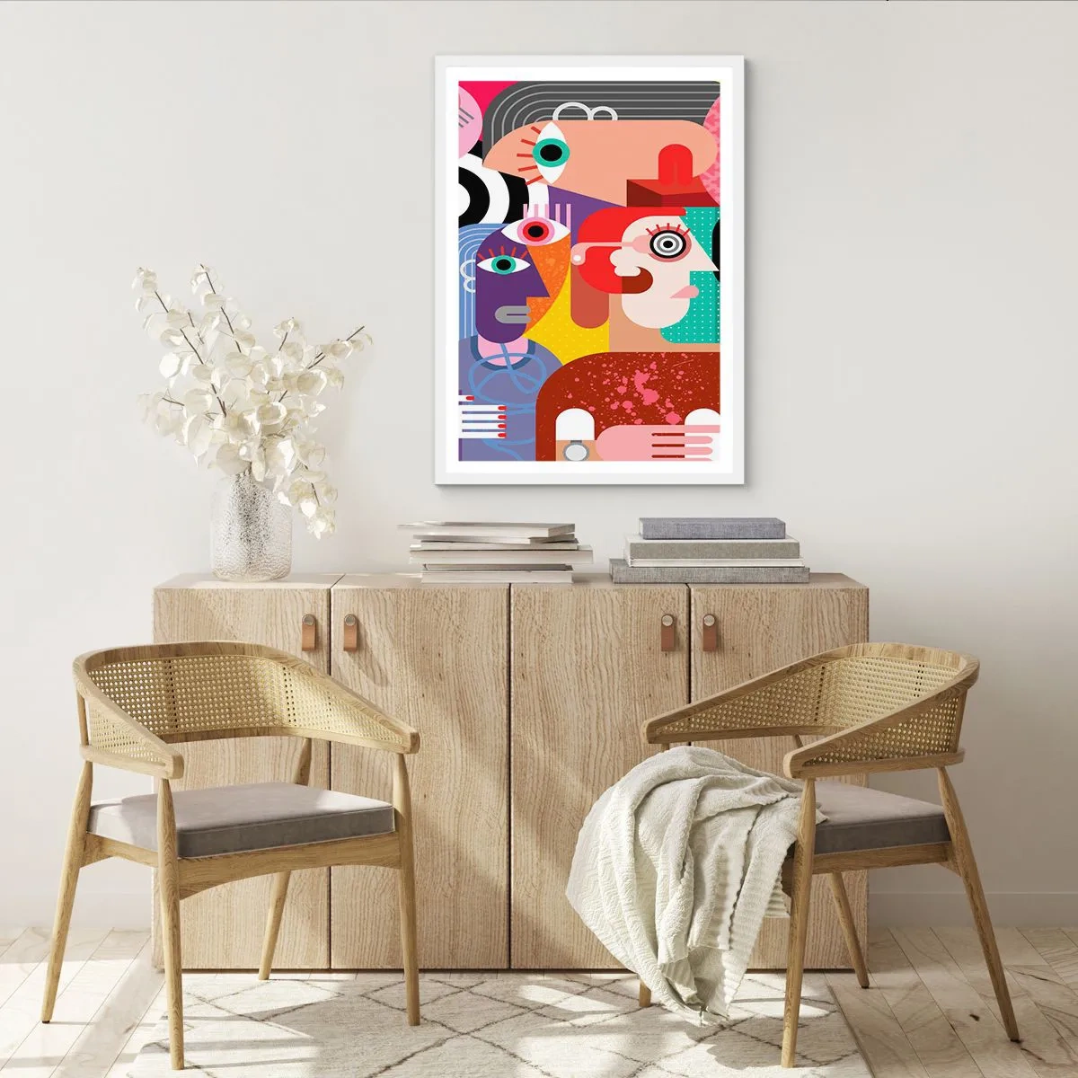 Poster in cornice bianca - Mi manda Picasso - 50x70 cm