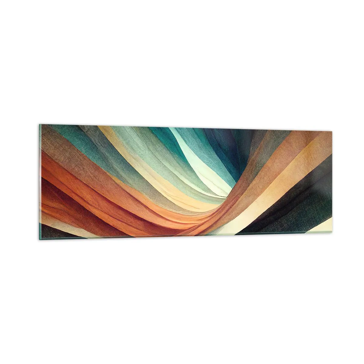 Quadro su vetro - Intessuto di colore - 90x30 cm