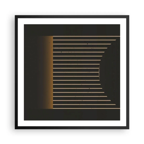 Poster in cornice nera - Esaminare l'oscurità - 60x60 cm
