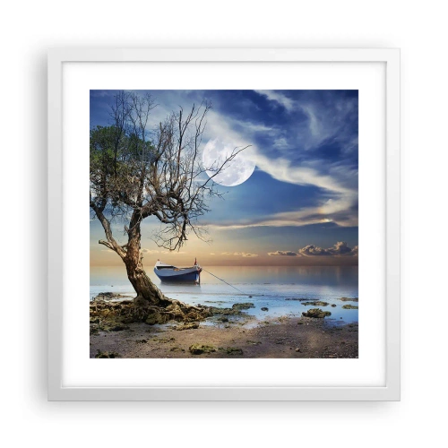 Poster in cornice bianca - È la fine o l'inizio? - 40x40 cm