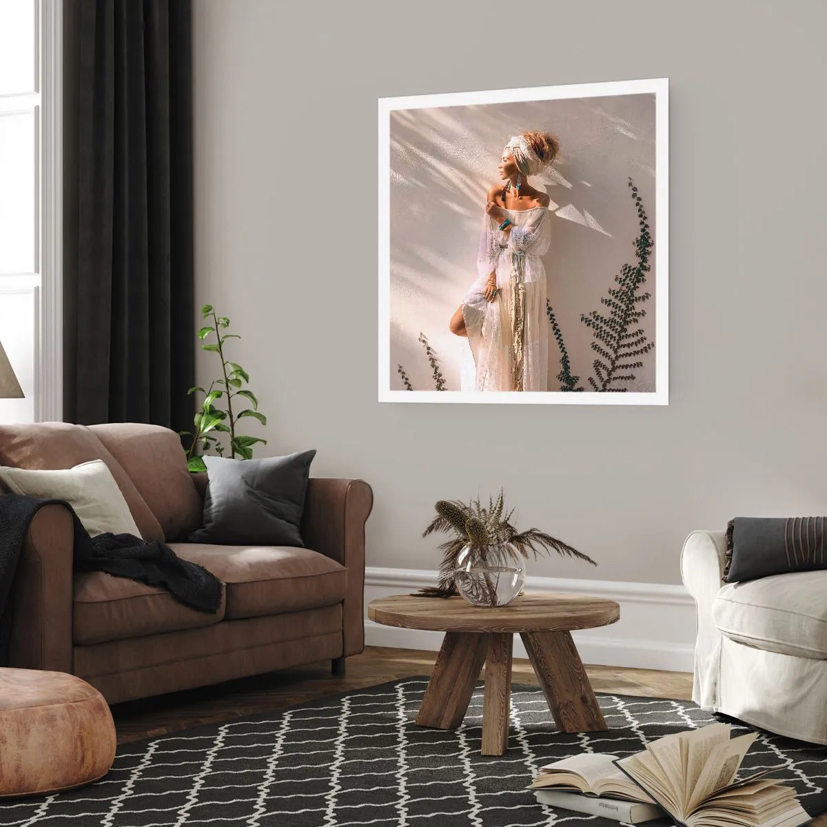 Poster - Il sole e la ragazza - 60x60 cm