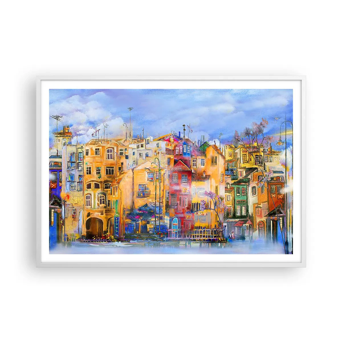 Poster in cornice bianca - Siamo insieme - 100x70 cm