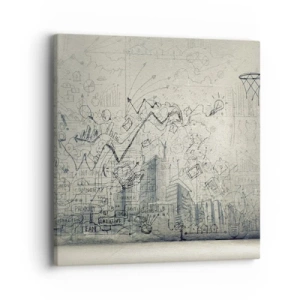 Quadro su tela - Stampe su Tela - La mia fantastica vita in città - 40x40 cm