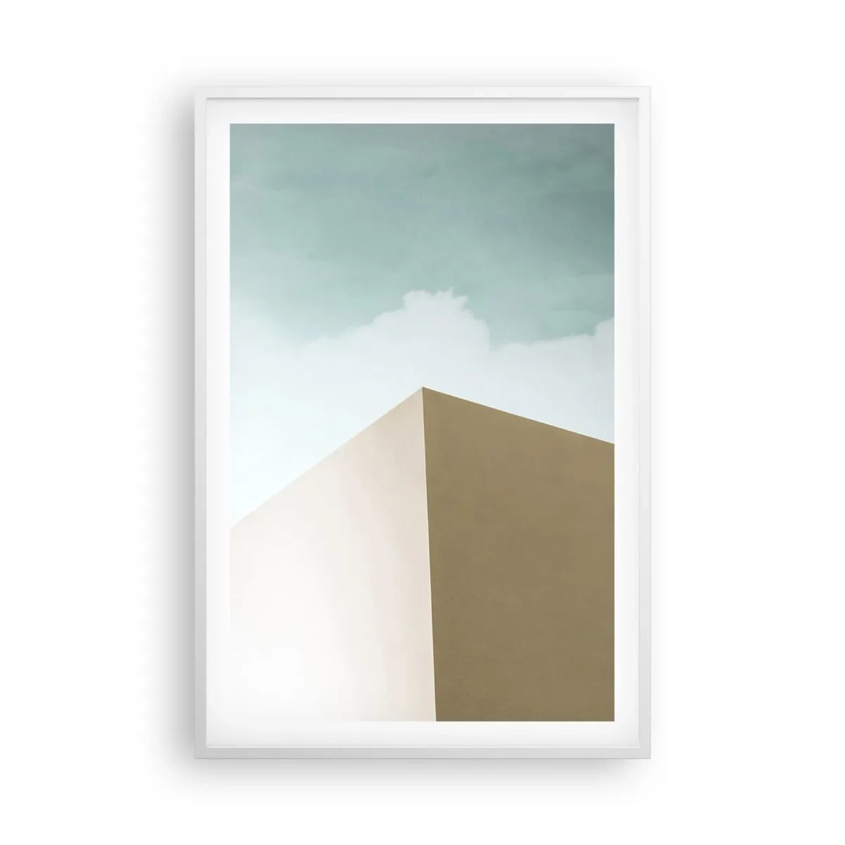 Poster in cornice bianca - Geometria di un'estate assolata - 61x91 cm