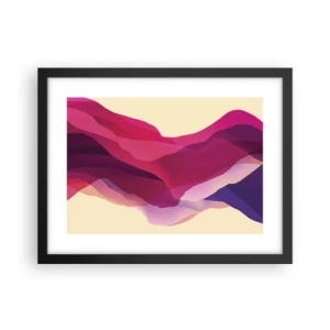 Poster in cornice nera - Onde di porpora - 40x30 cm