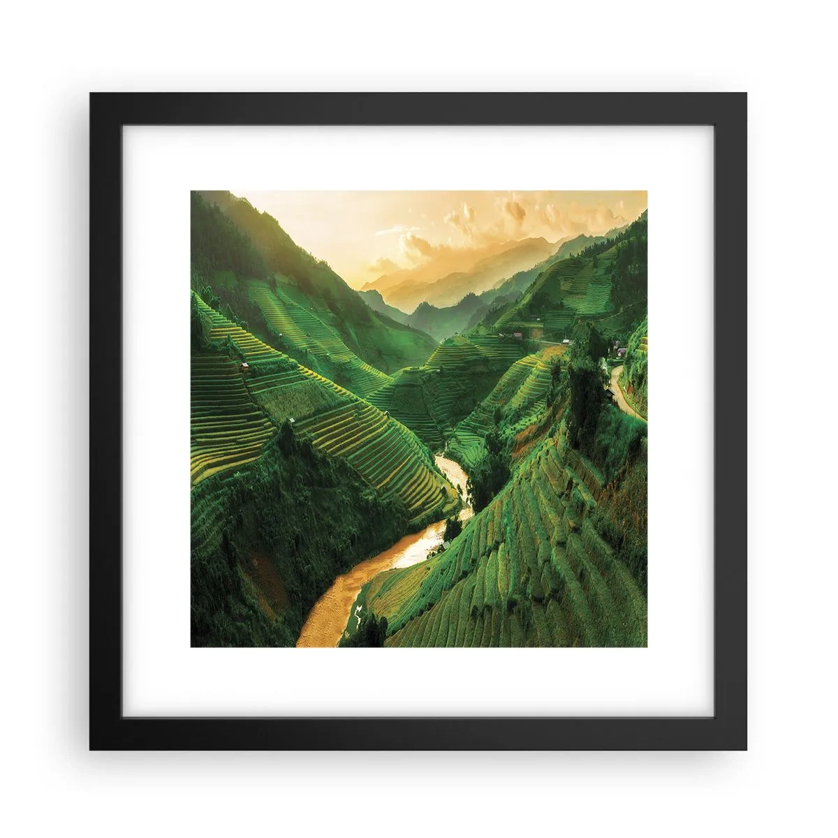 Poster in cornice nera - Valle del Vietnam - 30x30 cm