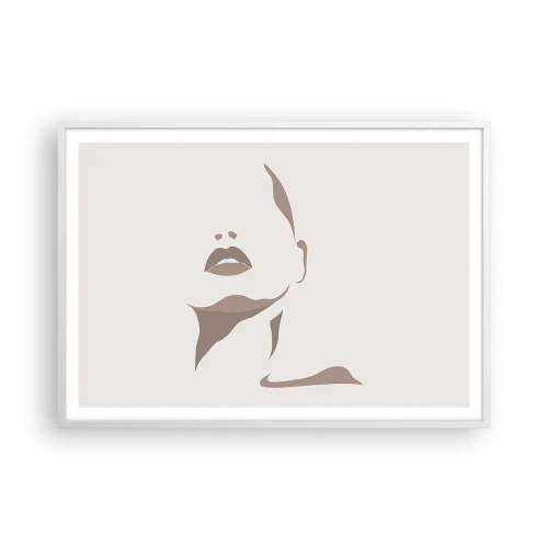 Poster in cornice bianca - Fatta di luce e ombra - 100x70 cm