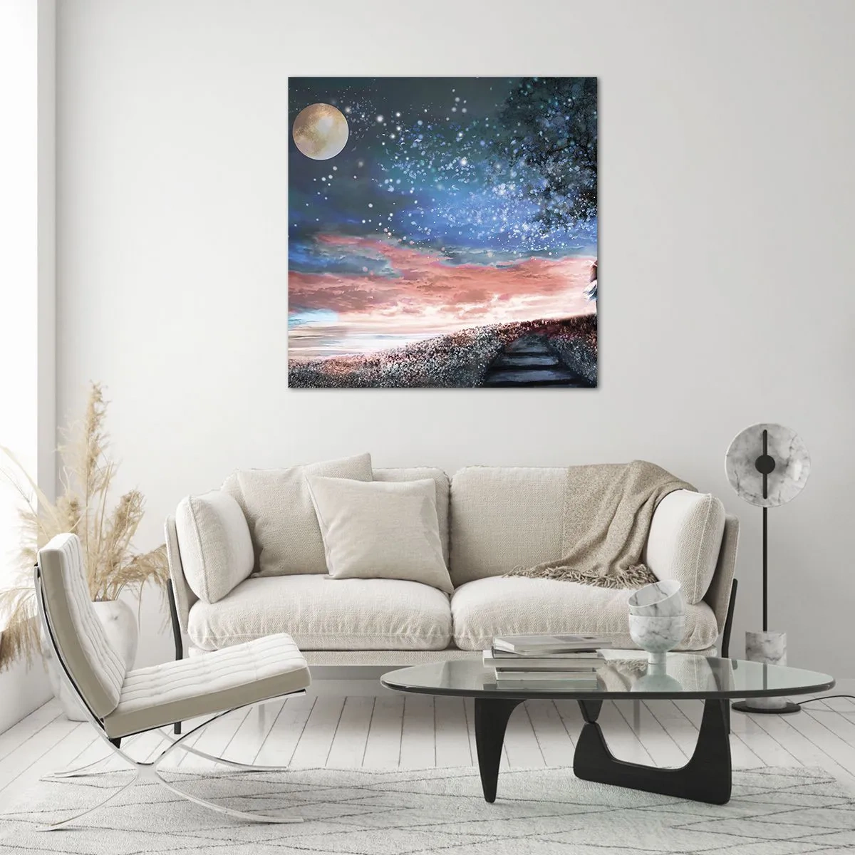 Quadro su vetro - Lo spettacolo delle stelle - 70x70 cm