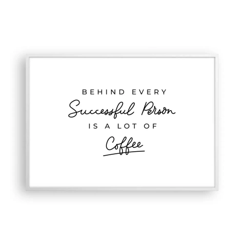 Poster in cornice bianca - Il segreto del successo - 100x70 cm