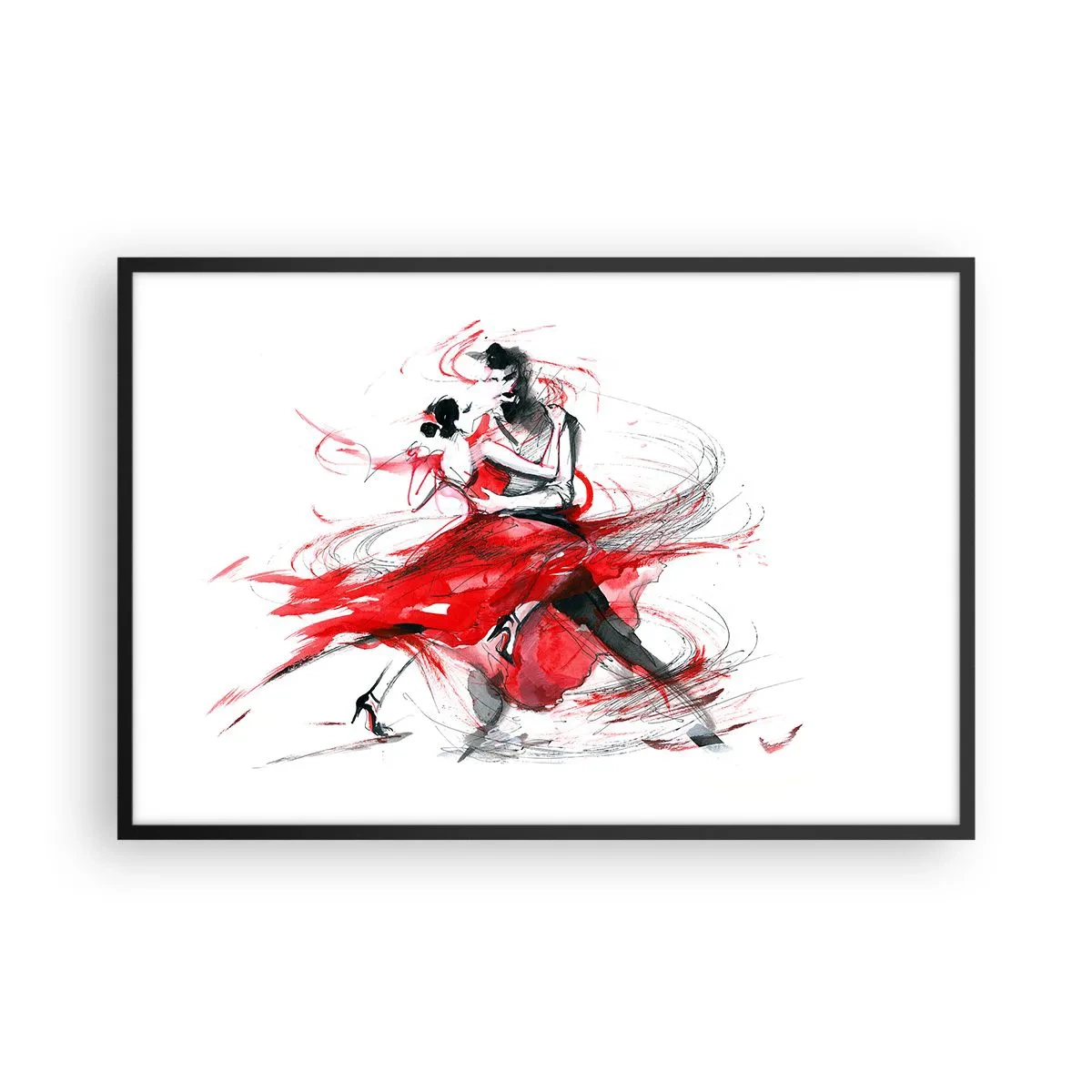 Poster in cornice nera - Tango: il ritmo della passione - 91x61 cm