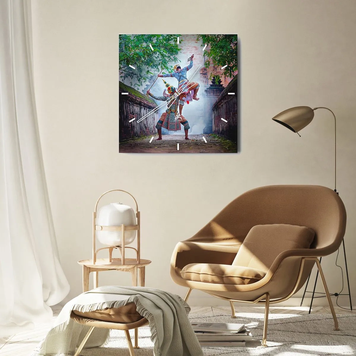 Orologio da parete - Orologio in Vetro - Danza terribilmente bella - 40x40 cm