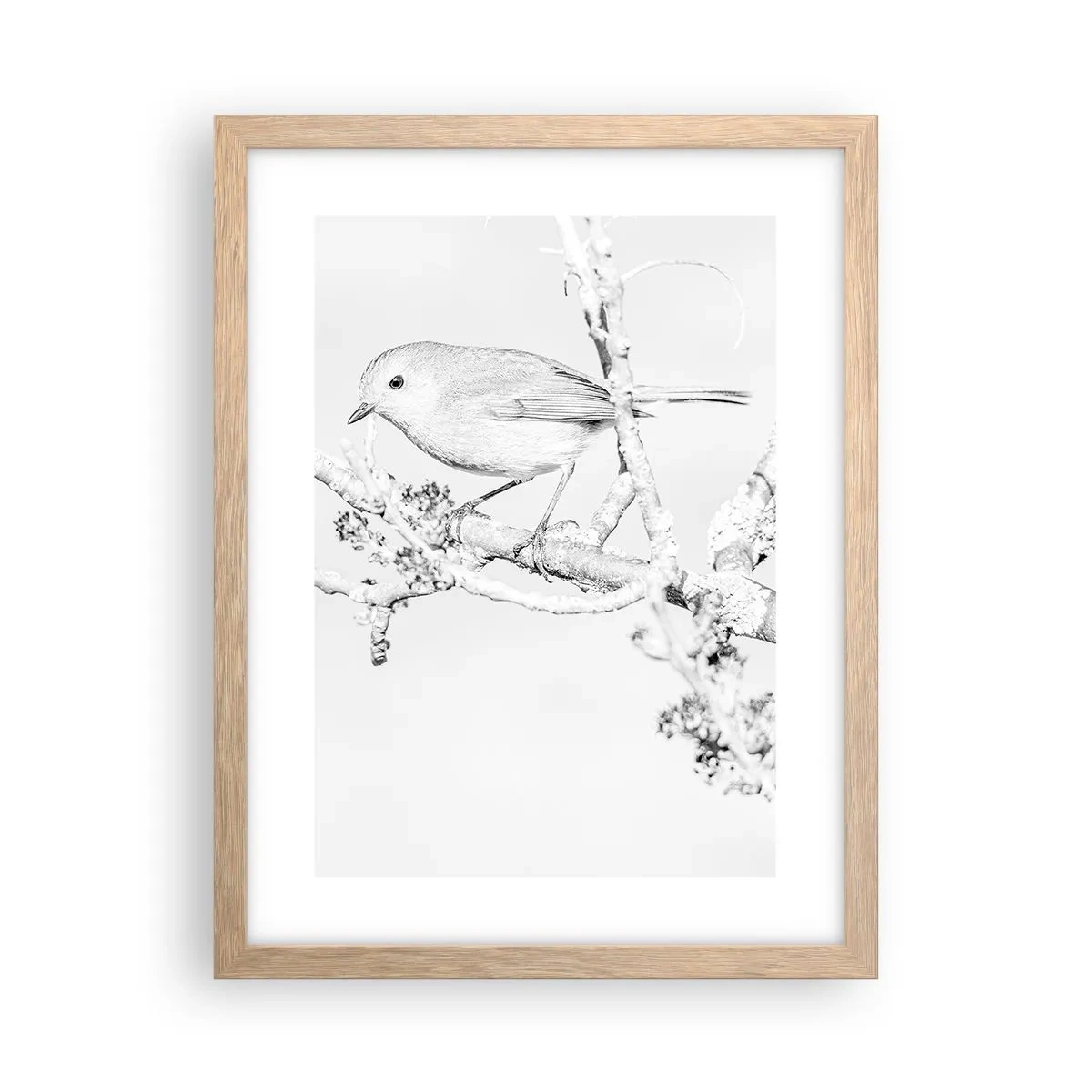 Poster in cornice rovere chiaro - Mattino invernale - 30x40 cm