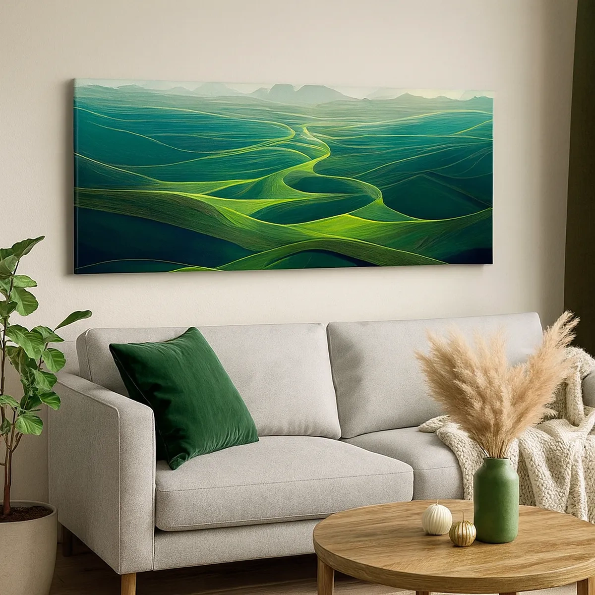 Quadro su tela - Stampe su Tela - Nelle valli verdi - 30x30 cm