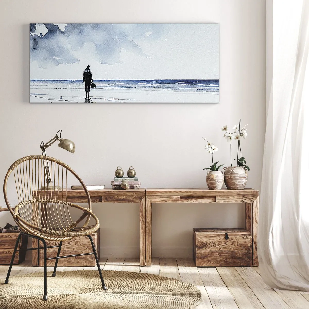 Quadro su tela - Stampe su Tela - Dialogo con il mare - 90x30 cm