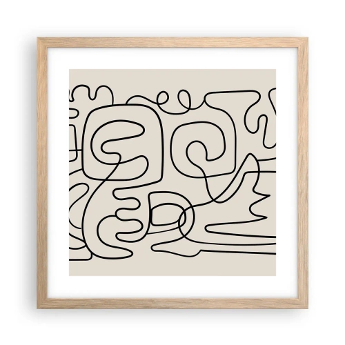 Poster in cornice rovere chiaro - Segui il percorso - 40x40 cm