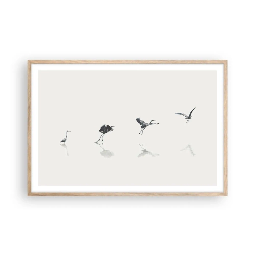 Poster in cornice rovere chiaro - Quattro semplici passi - 91x61 cm