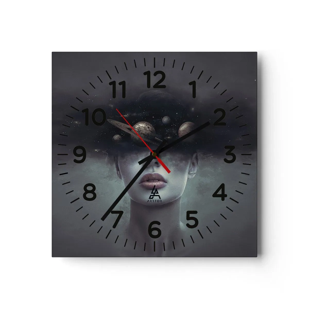 Orologio da parete - Orologio in Vetro - E i pianeti folleggiano... - 30x30 cm