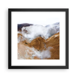 Poster in cornice nera - La bellezza severa dell'Islanda - 30x30 cm