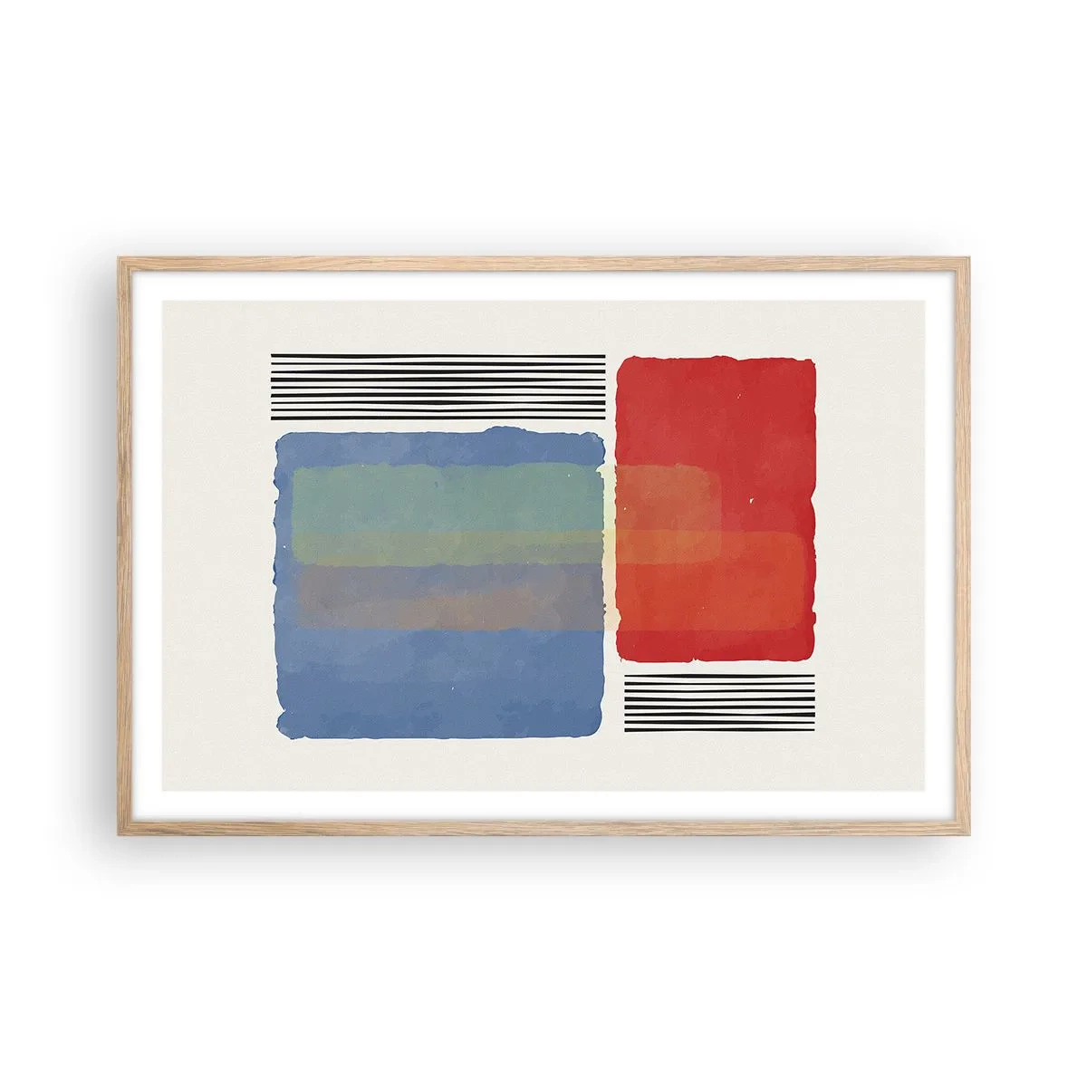 Poster in cornice rovere chiaro - Spirito e lettera della geometria - 91x61 cm