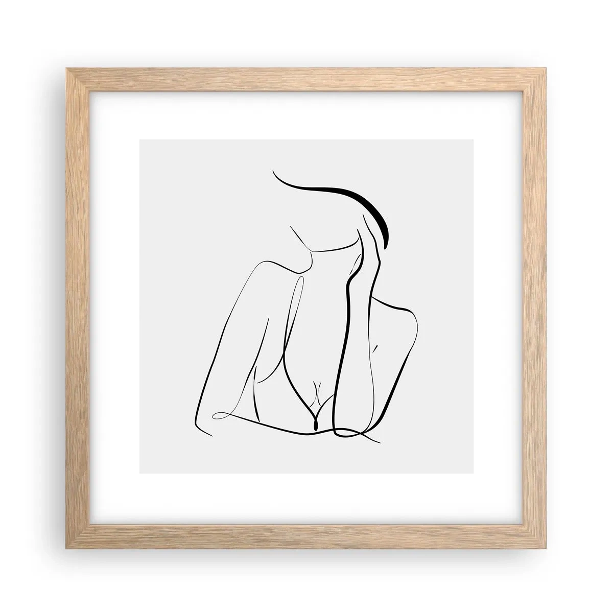 Poster in cornice rovere chiaro - Sull'onda dei sogni - 30x30 cm