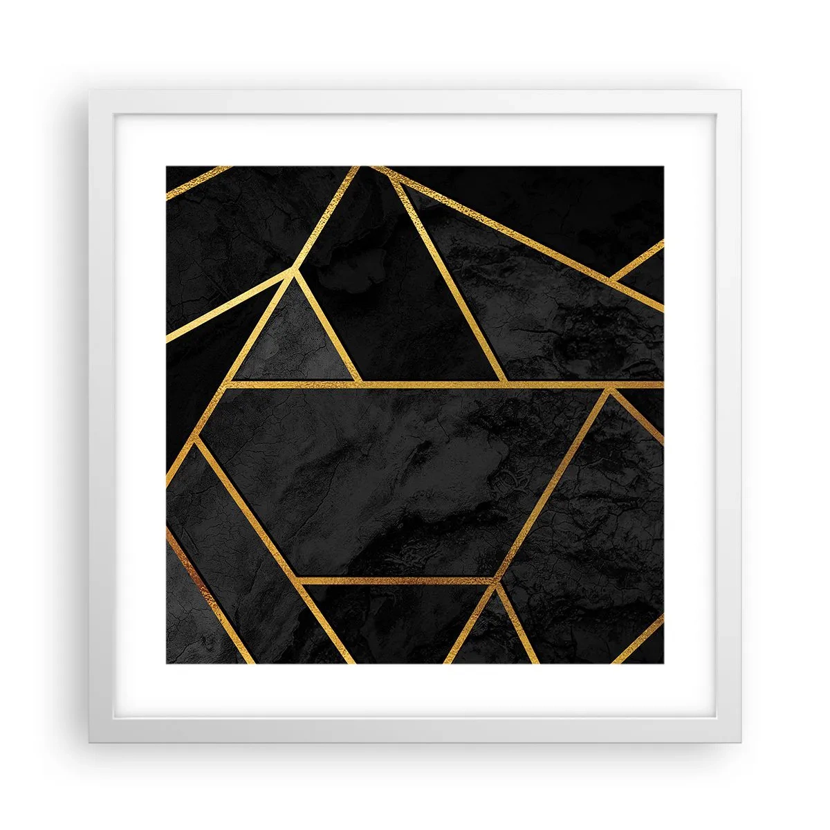 Poster in cornice bianca - Oscurità e luce - 40x40 cm