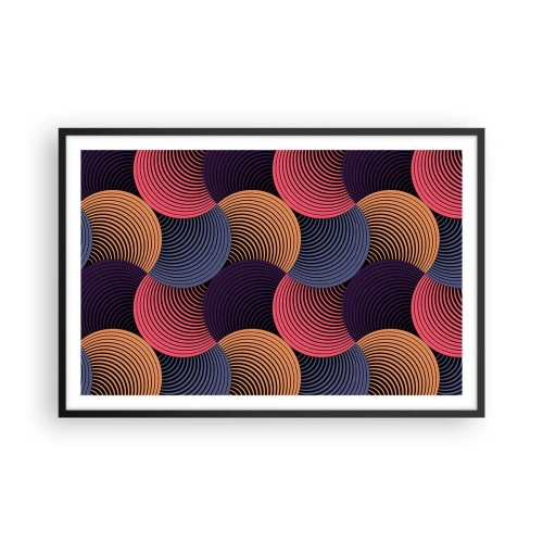 Poster in cornice nera - Al ritmo delle sfere - 91x61 cm