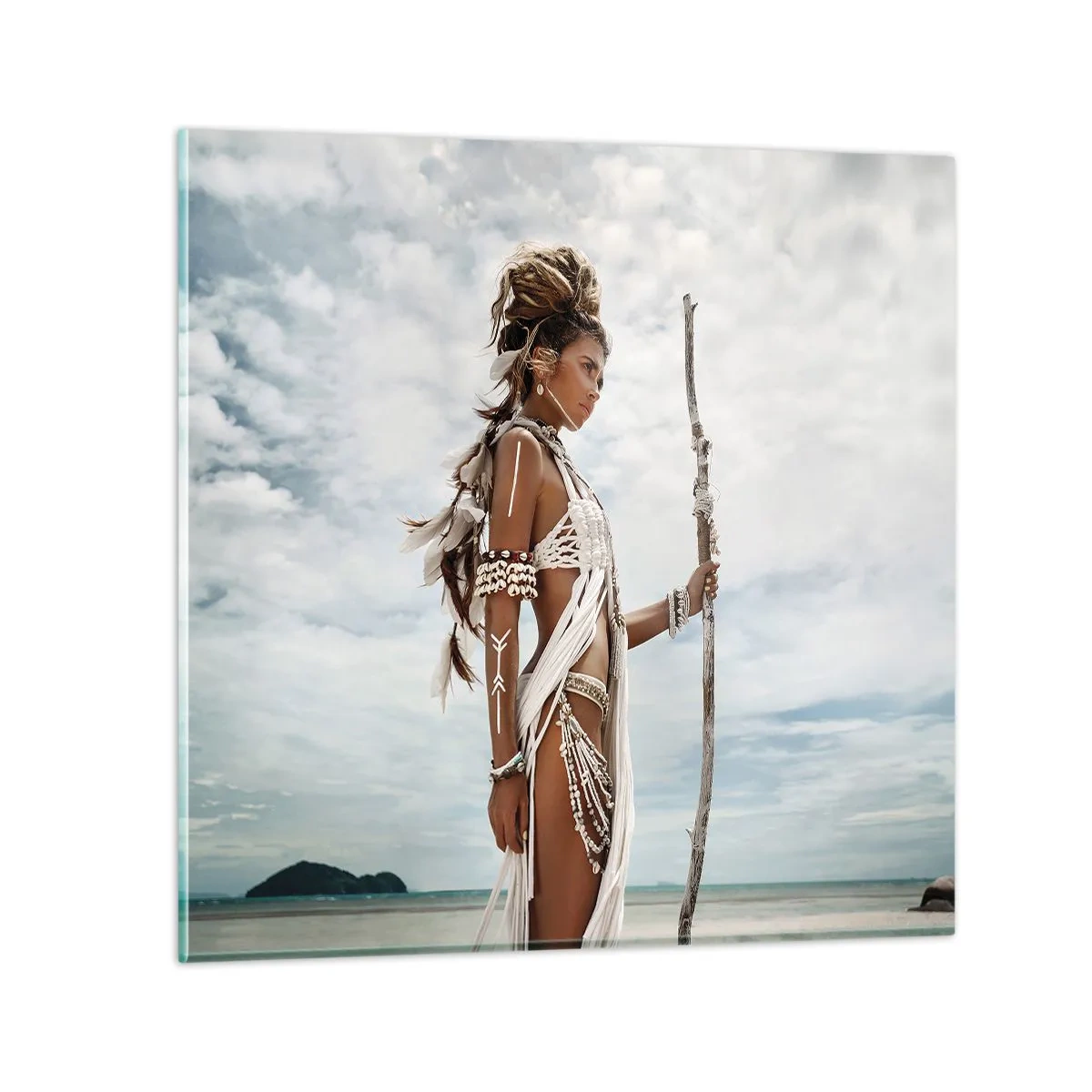 Quadro su vetro - La regina dei tropici - 60x60 cm