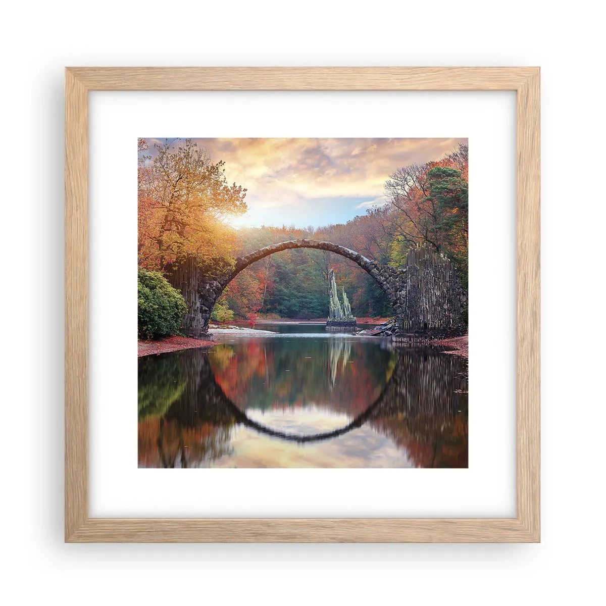 Poster in cornice rovere chiaro - Dall'altro lato dello specchio - 30x30 cm