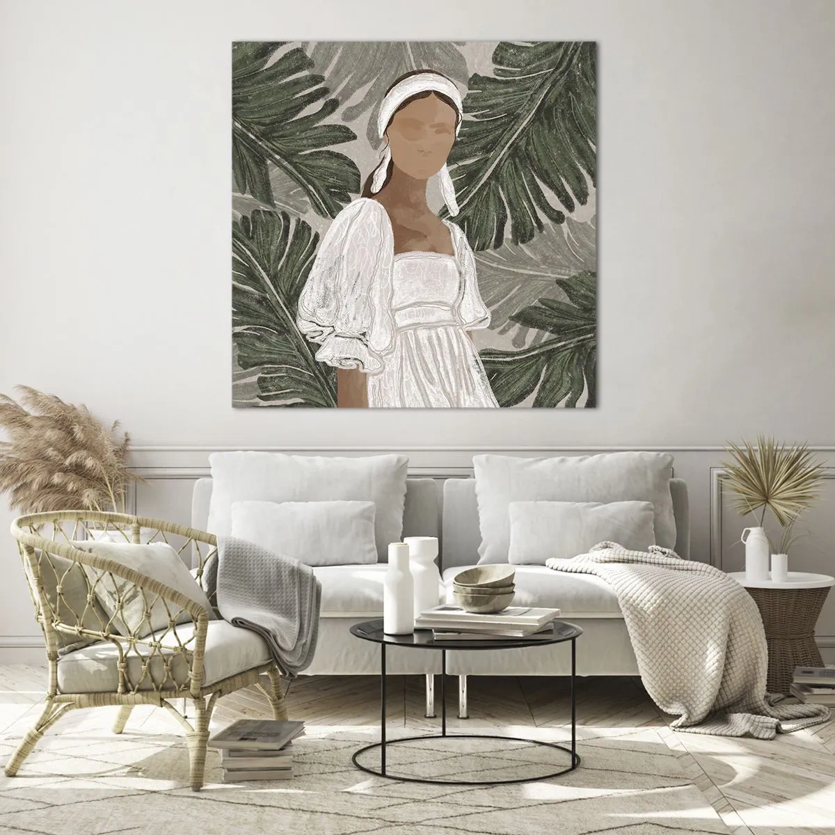 Quadro su vetro - Ritratto esotico - 60x60 cm