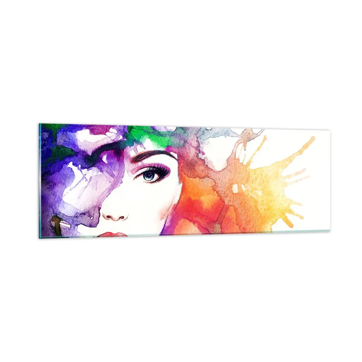 Quadro su vetro - Con la testa tra le nuvole - 90x30 cm